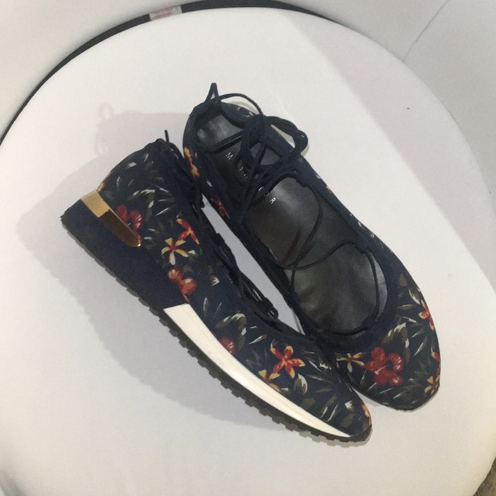 Floral Lace Up Shoes